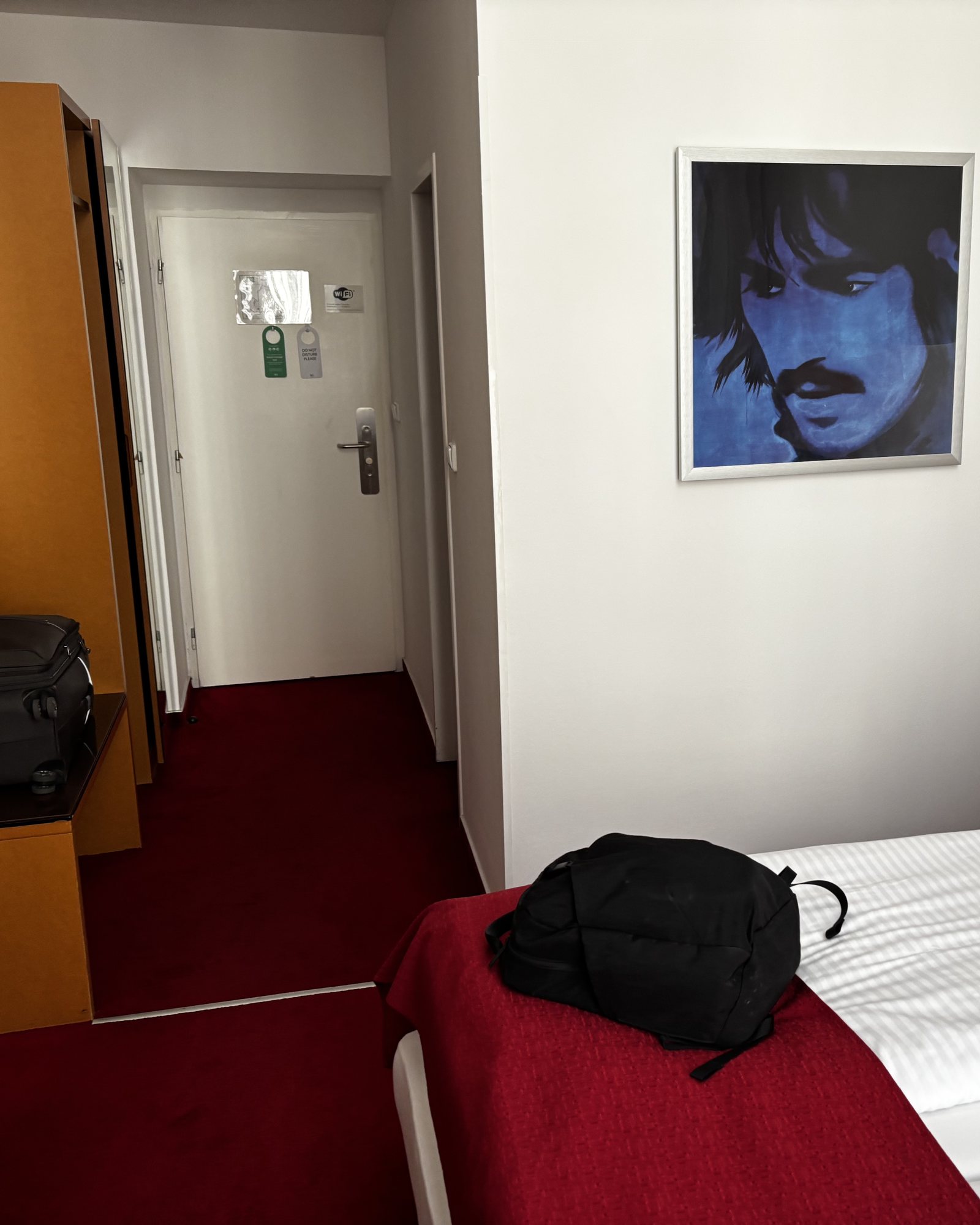 My room at the Hotel Theatrino. I liked this room because it was of a different era, it had a window that you could open and lean out of. The bath doubled as a shower and was about 8 inches off the floor, you will want to be careful if you had been drinking before navigating that step.